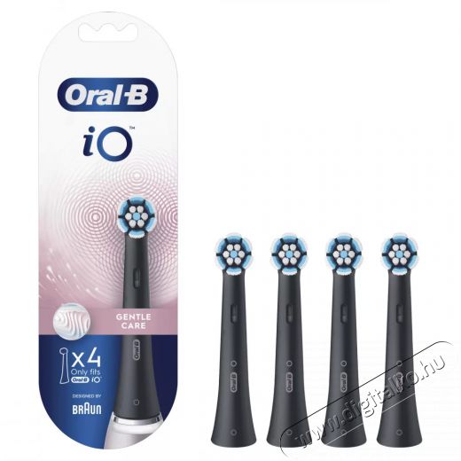 BRAUN Oral-B iO fogkefefej Gentle Care Black 4db Sz&eacute;ps&eacute;g&aacute;pol&aacute;s / Eg&eacute;szs&eacute;g - Sz&aacute;j / fog &aacute;pol&aacute;s - Elektromos fogkefe - 399694