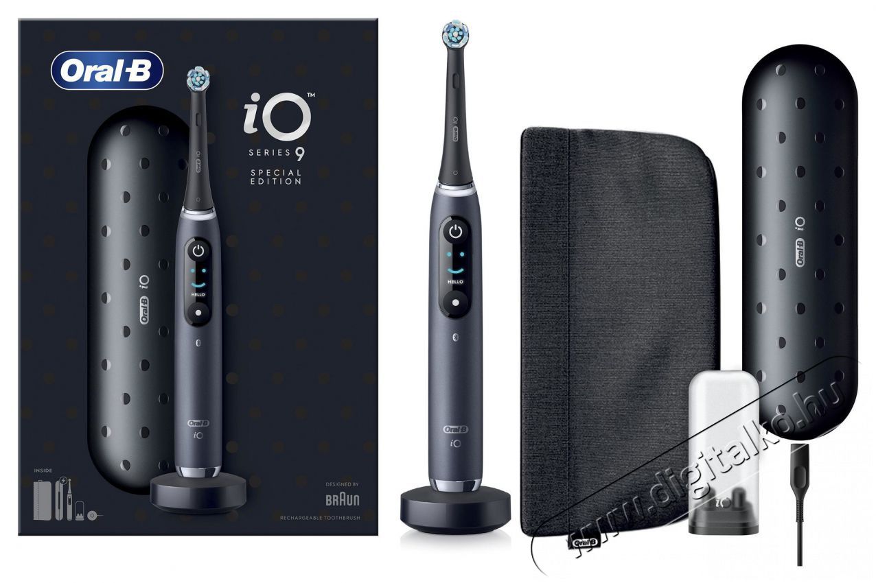 BRAUN Oral-B iO Series 9 Special Edition black Sz&eacute;ps&eacute;g&aacute;pol&aacute;s / Eg&eacute;szs&eacute;g - Sz&aacute;j / fog &aacute;pol&aacute;s - Elektromos fogkefe - 500787