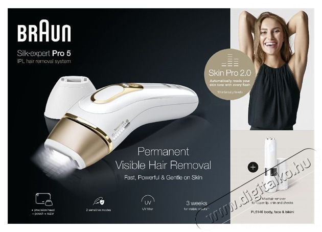 BRAUN SILK-EXPERT IPL PL5146 villan&oacute;f&eacute;nyes szőrtelen&iacute;tő Sz&eacute;ps&eacute;g&aacute;pol&aacute;s / Eg&eacute;szs&eacute;g - Szőrtelen&iacute;tő / borotva - Női szőrtelen&iacute;tő - 501767