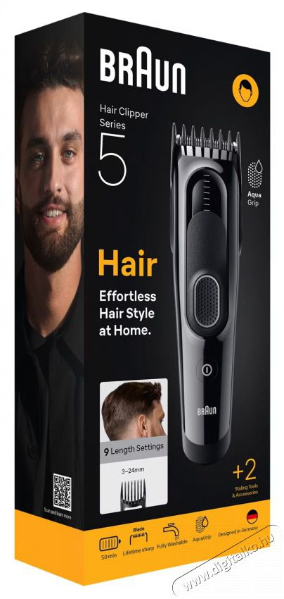 BRAUN HC 5510 hajv&aacute;g&oacute; Sz&eacute;ps&eacute;g&aacute;pol&aacute;s / Eg&eacute;szs&eacute;g - Haj&aacute;pol&aacute;s - Haj / szak&aacute;ll v&aacute;g&oacute;, ny&iacute;r&oacute; - 506876