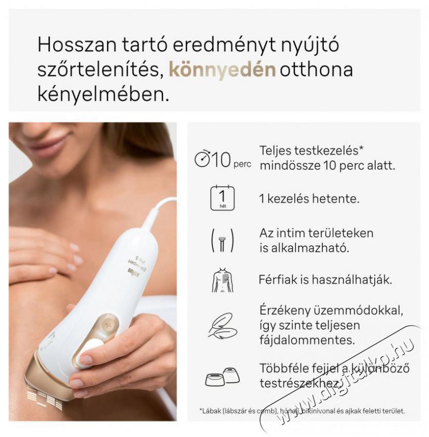 BRAUN IPL Silk&middot;expert Pro 5 PL5152 Sz&eacute;ps&eacute;g&aacute;pol&aacute;s / Eg&eacute;szs&eacute;g - Szőrtelen&iacute;tő / borotva - Tart&oacute;s szőrtelen&iacute;tő - 511810