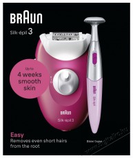 BRAUN Silk-&eacute;pil 3 3-202, m&aacute;lna Sz&eacute;ps&eacute;g&aacute;pol&aacute;s / Eg&eacute;szs&eacute;g - Szőrtelen&iacute;tő / borotva - Női szőrtelen&iacute;tő - 511831