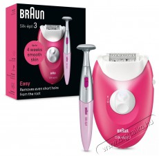 BRAUN Silk-&eacute;pil 3 3-202, m&aacute;lna Sz&eacute;ps&eacute;g&aacute;pol&aacute;s / Eg&eacute;szs&eacute;g - Szőrtelen&iacute;tő / borotva - Női szőrtelen&iacute;tő - 511831