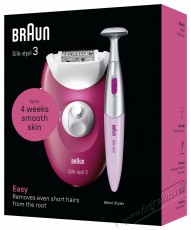 BRAUN Silk-&eacute;pil 3 3-202, m&aacute;lna Sz&eacute;ps&eacute;g&aacute;pol&aacute;s / Eg&eacute;szs&eacute;g - Szőrtelen&iacute;tő / borotva - Női szőrtelen&iacute;tő - 511831