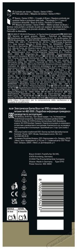 BRAUN Series 9 PRO+ Wet&Dry 9615s Borotva Sz&eacute;ps&eacute;g&aacute;pol&aacute;s / Eg&eacute;szs&eacute;g - Szőrtelen&iacute;tő / borotva - F&eacute;rfi borotva - 524485