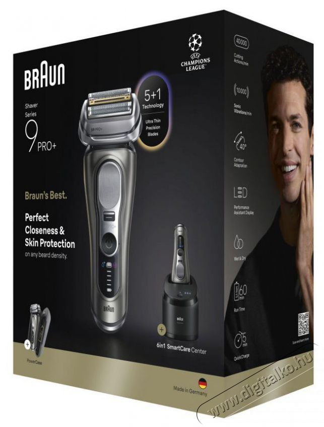 BRAUN Series 9 PRO+ Wet&Dry 9675cc Borotva Sz&eacute;ps&eacute;g&aacute;pol&aacute;s / Eg&eacute;szs&eacute;g - Szőrtelen&iacute;tő / borotva - F&eacute;rfi borotva - 524487