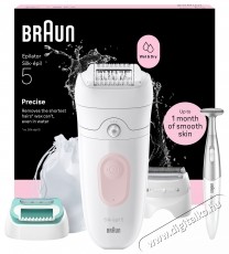 BRAUN Silk-&eacute;pil 5 5-251 nedves &eacute;s sz&aacute;raz epil&aacute;tor, Borotvafej + v&aacute;g&oacute;f&eacute;sű, Kezdő fej, Bikinivonal-v&aacute;g&oacute;, Utaz&oacute;t&aacute;ska, Feh&eacute;r/R&oacute;zsasz&iacute;n Sz&eacute;ps&eacute;g&aacute;pol&aacute;s / Eg&eacute;szs&eacute;g - Szőrtelen&iacute;tő / borotva - Tart&oacute;s szőrtelen&iacute;tő - 533098