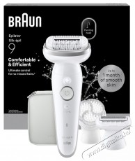 BRAUN Silk-&eacute;pil 9 9-030 3D Flex 360 epil&aacute;tor, Wet Dry, Smart Touch, 40 csipesz, 2 sebess&eacute;gfokozat, Borotvafej + Trimmelőf&eacute;sű, Utaz&oacute;tok, Feh&eacute;r/Ez&uuml;st Sz&eacute;ps&eacute;g&aacute;pol&aacute;s / Eg&eacute;szs&eacute;g - Szőrtelen&iacute;tő / borotva - Tart&oacute;s szőrtelen&iacute;tő - 533097