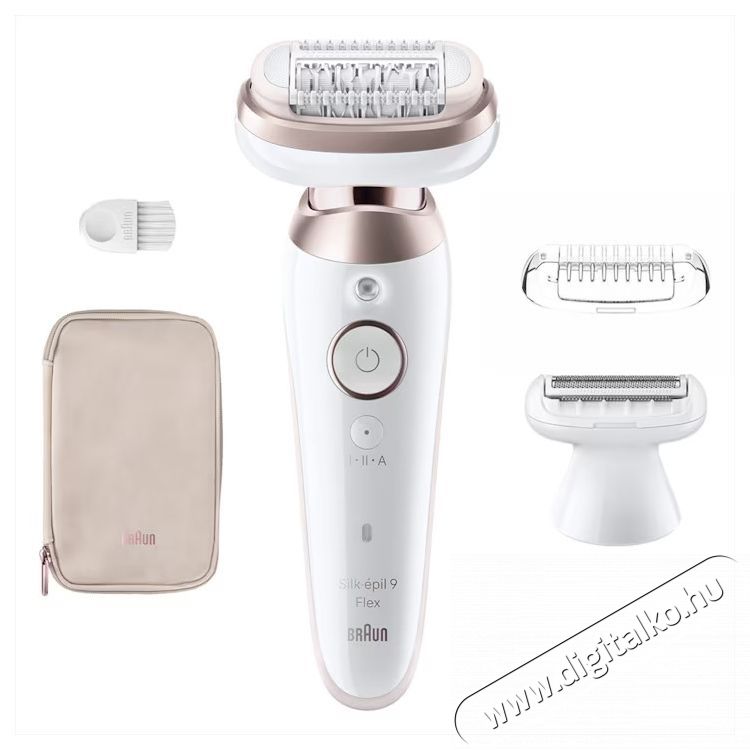 BRAUN Silk-&eacute;pil 9 9-030 Flex 360 Wet Dry epil&aacute;tor, Smart Touch, 40 csipesz, 2 sebess&eacute;g, Borotvafej + f&eacute;sű, Utaz&oacute;t&aacute;ska, Feh&eacute;r/Bronz Sz&eacute;ps&eacute;g&aacute;pol&aacute;s / Eg&eacute;szs&eacute;g - Szőrtelen&iacute;tő / borotva - Női szőrtelen&iacute;tő - 533091