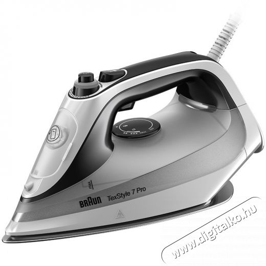 BRAUN TexStyle 7 SI7149WB Gőz&ouml;lős vasal&oacute;, 2900W, 50g/perc gőznyom&aacute;s, 220g/perc gőzl&ouml;ket, 300ml tart&aacute;ly, FreeGlide 3D technol&oacute;gia, EloxalPlus talp, Fekete/Feh&eacute;r H&aacute;ztart&aacute;s / Otthon / K&uuml;lt&eacute;r - Vasal&oacute; - Gőz&aacute;llom&aacute;s - 533107