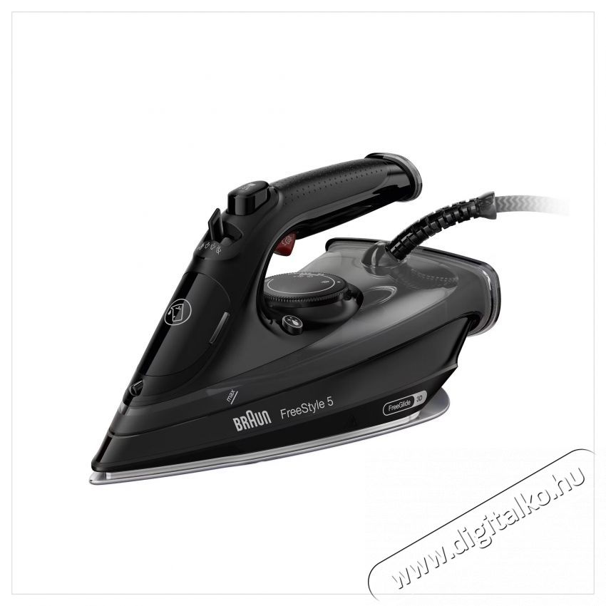 BRAUN TexStyle 5 SI5088BK Gőz&ouml;lős vasal&oacute;, 2800W, 50g/perc gőznyom&aacute;s, 220g/perc gőzl&ouml;ket, 300ml tart&aacute;ly, EloxalPlus talp, FreeGlide 3D technol&oacute;gia, Fekete H&aacute;ztart&aacute;s / Otthon / K&uuml;lt&eacute;r - Vasal&oacute; - Gőz&aacute;llom&aacute;s - 533131