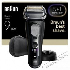 BRAUN Series 9 PRO+ 9610S elektromos borotva, 5+1 ultrav&eacute;kony prec&iacute;zi&oacute;s penge, Pro Sensoadapt, Ak&aacute;r 60 perc akkumul&aacute;tor-&uuml;zemidő, T&ouml;ltő&aacute;llv&aacute;ny, Nedves/sz&aacute;raz haszn&aacute;latra, Fekete Sz&eacute;ps&eacute;g&aacute;pol&aacute;s / Eg&eacute;szs&eacute;g - Szőrtelen&iacute;tő / borotva - F&eacute;rfi borotva - 536277