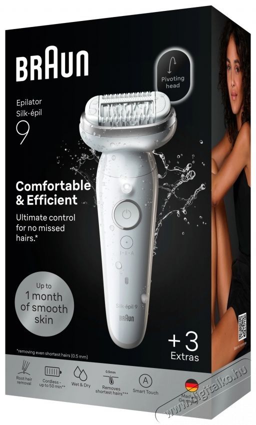 BRAUN Silk-&eacute;pil 9 9-030 epil&aacute;tor teljesen flexibilis fejjel vizes &eacute;s sz&aacute;raz borotv&aacute;lkoz&aacute;shoz Sz&eacute;ps&eacute;g&aacute;pol&aacute;s / Eg&eacute;szs&eacute;g - Szőrtelen&iacute;tő / borotva - Női szőrtelen&iacute;tő - 538075