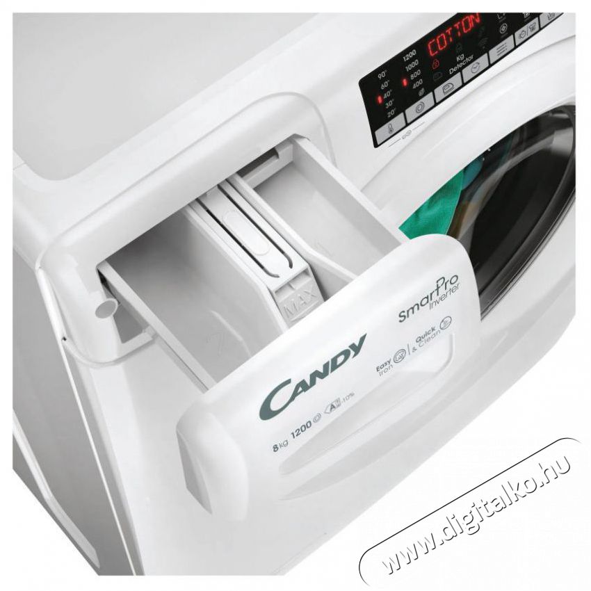 Candy CSO286TWM6/1-S Smart Pro Inverter El&ouml;lt&ouml;ltős mos&oacute;g&eacute;p H&aacute;ztart&aacute;s / Otthon / K&uuml;lt&eacute;r - Mos&oacute;g&eacute;p / sz&aacute;r&iacute;t&oacute;g&eacute;p - El&ouml;lt&ouml;ltős norm&aacute;l (60cm-ig) mos&oacute;g&eacute;p - 504364