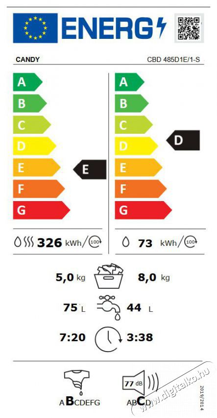 Candy CBD485D1E/1-S be&eacute;p&iacute;thető mos&oacute;-sz&aacute;r&iacute;t&oacute;g&eacute;p H&aacute;ztart&aacute;s / Otthon / K&uuml;lt&eacute;r - Mos&oacute;g&eacute;p / sz&aacute;r&iacute;t&oacute;g&eacute;p - Mos&oacute;-sz&aacute;r&iacute;t&oacute;g&eacute;p (be&eacute;p&iacute;thető) - 365203