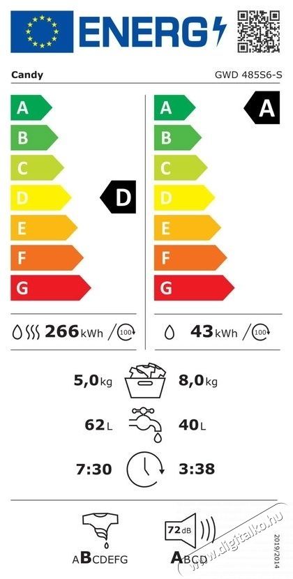Candy GWD 485S6-S SLIM ProWash Dry 300 mos&oacute;-sz&aacute;r&iacute;t&oacute;g&eacute;p H&aacute;ztart&aacute;s / Otthon / K&uuml;lt&eacute;r - Mos&oacute;g&eacute;p / sz&aacute;r&iacute;t&oacute;g&eacute;p - Mos&oacute;-sz&aacute;r&iacute;t&oacute;g&eacute;p - 535101