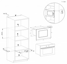 Candy CA38FL7N25WX 1000W, 25literes, fekete, be&eacute;p&iacute;thető, mikrohull&aacute;m&uacute; s&uuml;tő Konyhai term&eacute;kek - Mikrohull&aacute;m&uacute; s&uuml;tő - Mikrohull&aacute;m&uacute; s&uuml;tő (be&eacute;p&iacute;thető) - 538455