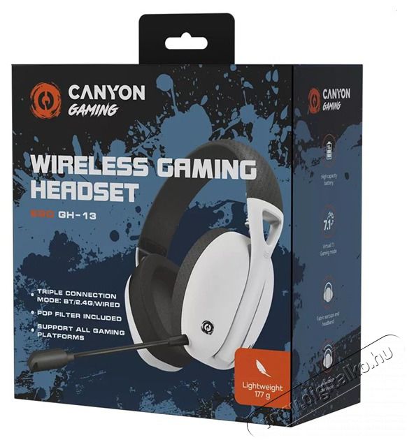 Canyon EGO GH-13 feh&eacute;r-fekete 7.1 gamer headset Audio-Video / Hifi / Multim&eacute;dia - F&uuml;l &eacute;s Fejhallgat&oacute;k - Fejhallgat&oacute; mikrofonnal / headset - 508965