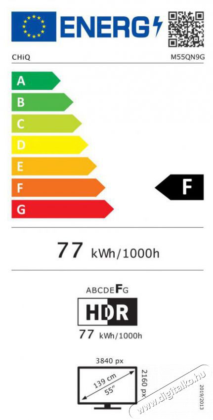 CHiQ M55QN9G Telev&iacute;zi&oacute;k - LED telev&iacute;zi&oacute; - UHD 4K felbont&aacute;s&uacute; - 511864