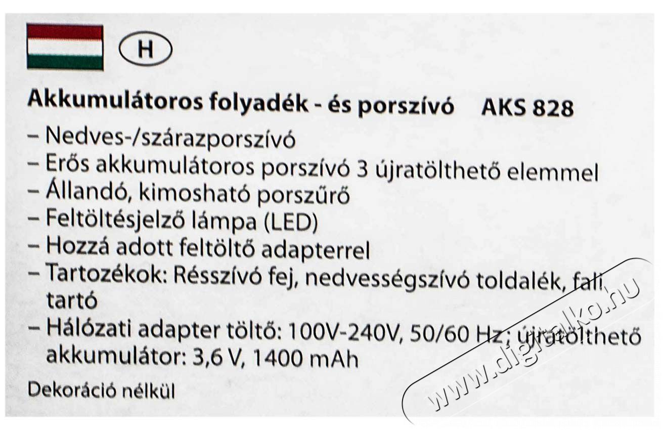 Clatronic AKS 828 Morzsaporsz&iacute;v&oacute; H&aacute;ztart&aacute;s / Otthon / K&uuml;lt&eacute;r - Porsz&iacute;v&oacute; / takar&iacute;t&oacute;g&eacute;p - Morzsaporsz&iacute;v&oacute; - 360519