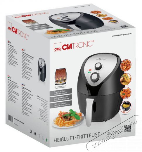 Clatronic FR 3699 H Forr&oacute;levegős s&uuml;tő - fekete Konyhai term&eacute;kek - Konyhai kisg&eacute;p (s&uuml;t&eacute;s / főz&eacute;s / hűt&eacute;s / &eacute;telk&eacute;sz&iacute;t&eacute;s) - L&eacute;gkever&eacute;ses főzőg&eacute;p / elektromos kukta / multifunkci&oacute;s s&uuml;tő - 360540