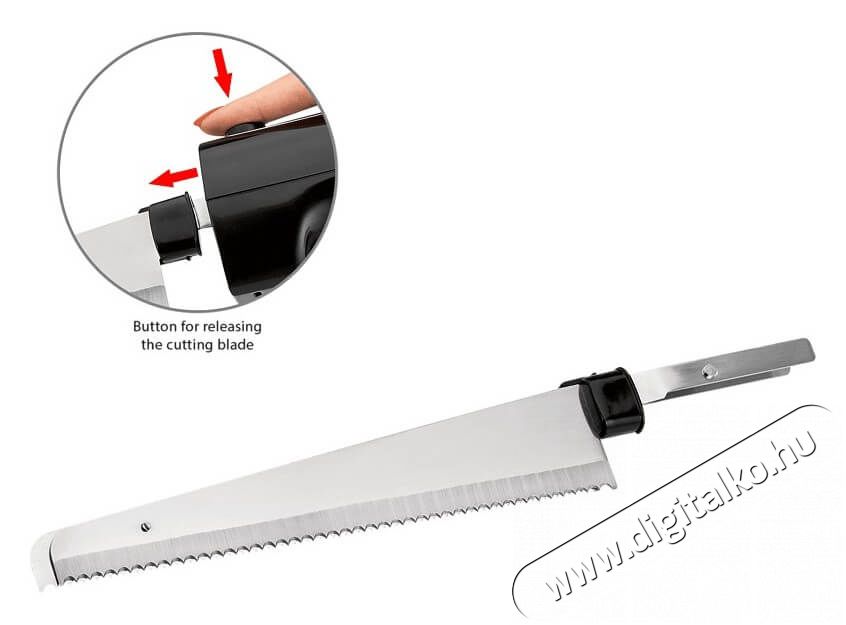 Clatronic EM 3702 Elektromos k&eacute;s - fekete-inox Konyhai term&eacute;kek - Konyhai kisg&eacute;p (elők&eacute;sz&iacute;t&eacute;s / feldolgoz&aacute;s) - Elektromos k&eacute;s - 360535