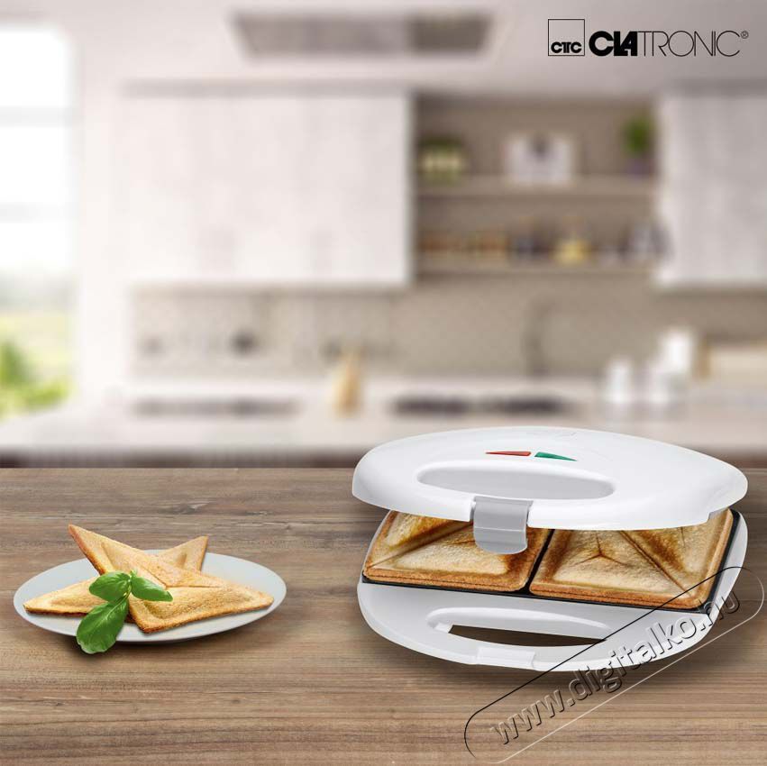 Clatronic ST 3477 szendvics s&uuml;tő - feh&eacute;r Konyhai term&eacute;kek - Konyhai kisg&eacute;p (s&uuml;t&eacute;s / főz&eacute;s / hűt&eacute;s / &eacute;telk&eacute;sz&iacute;t&eacute;s) - Melegszendvics / gofri s&uuml;tő - 347930