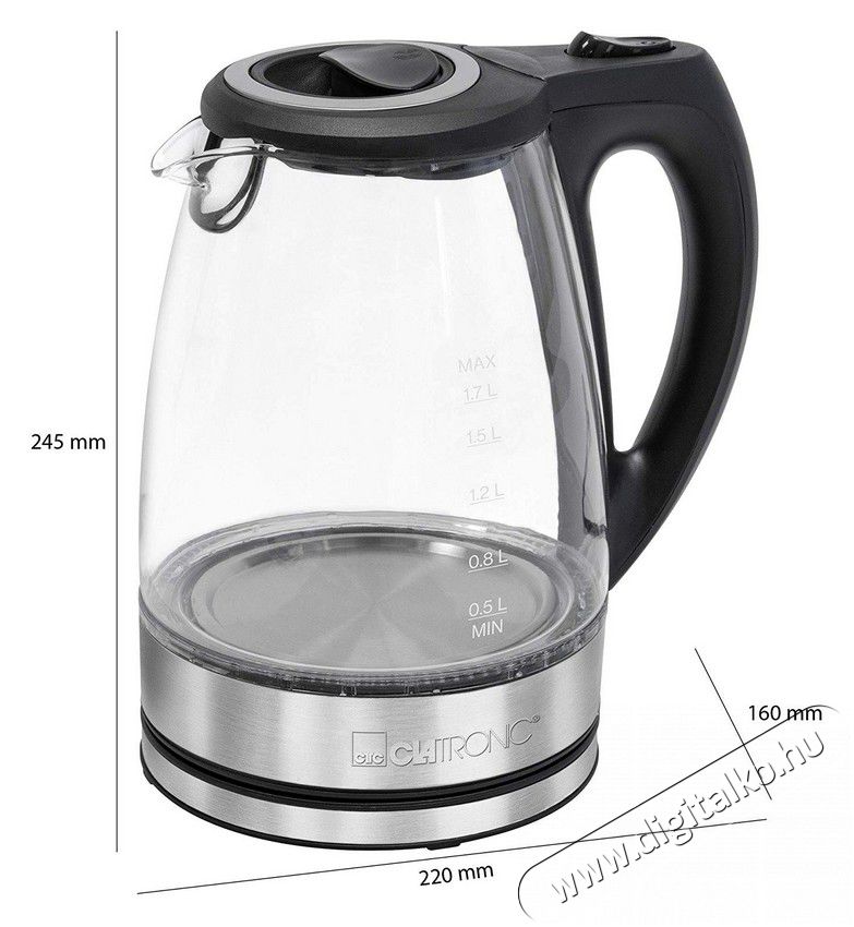 Clatronic WKS 3744 G V&iacute;zforral&oacute; - inox Konyhai term&eacute;kek - V&iacute;zforral&oacute; / teafőző - 359633