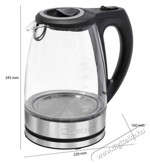 Clatronic WKS 3744 G V&iacute;zforral&oacute; - inox Konyhai term&eacute;kek - V&iacute;zforral&oacute; / teafőző - 359633