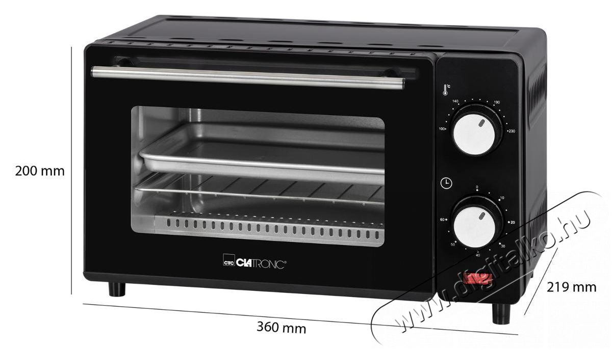 Clatronic MB 3746 mini s&uuml;tő Konyhai term&eacute;kek - S&uuml;tő-főzőlap, tűzhely (szabadon&aacute;ll&oacute;) - Mini s&uuml;tő / mini grill / mini konyha - 374755