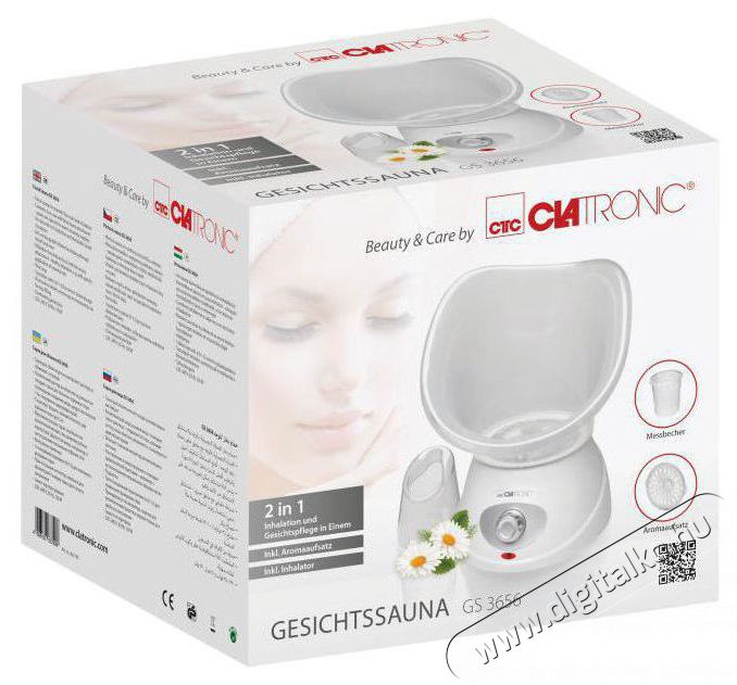 Clatronic GS 3656 arcszauna Sz&eacute;ps&eacute;g&aacute;pol&aacute;s / Eg&eacute;szs&eacute;g - Arc / bőr &aacute;pol&aacute;s - Arcszauna - 347038