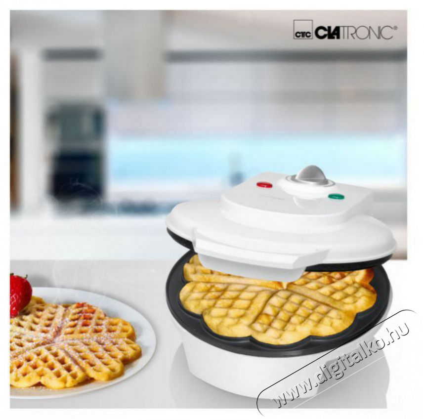 Clatronic WA 3491 gofris&uuml;tő - feh&eacute;r Konyhai term&eacute;kek - Konyhai kisg&eacute;p (s&uuml;t&eacute;s / főz&eacute;s / hűt&eacute;s / &eacute;telk&eacute;sz&iacute;t&eacute;s) - Melegszendvics / gofri s&uuml;tő - 347944