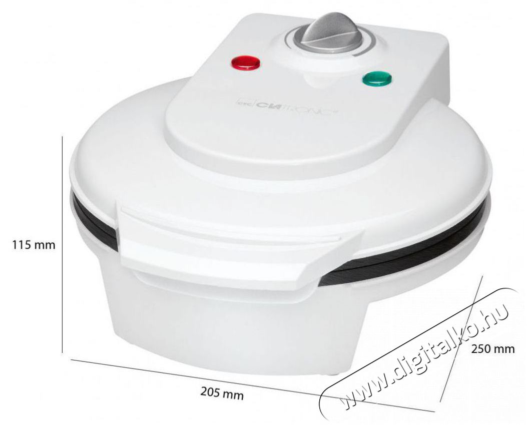 Clatronic WA 3491 gofris&uuml;tő - feh&eacute;r Konyhai term&eacute;kek - Konyhai kisg&eacute;p (s&uuml;t&eacute;s / főz&eacute;s / hűt&eacute;s / &eacute;telk&eacute;sz&iacute;t&eacute;s) - Melegszendvics / gofri s&uuml;tő - 347944