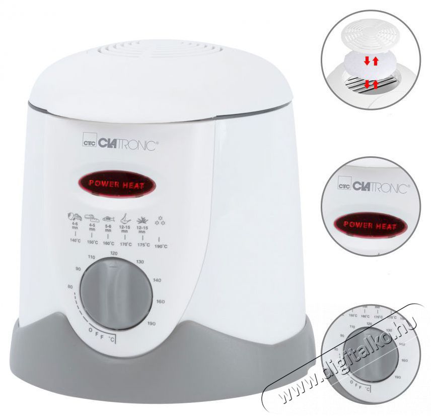 Clatronic FFR 2916 olajs&uuml;tő/fondue k&eacute;sz&iacute;tő Konyhai term&eacute;kek - Konyhai kisg&eacute;p (s&uuml;t&eacute;s / főz&eacute;s / hűt&eacute;s / &eacute;telk&eacute;sz&iacute;t&eacute;s) - Konyhai k&uuml;l&ouml;nlegess&eacute;g - 347880