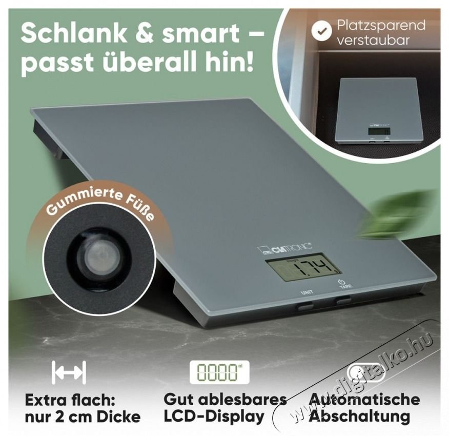Clatronic KW 3820 sz&uuml;rke &uuml;veg konyhai m&eacute;rleg Konyhai term&eacute;kek - Konyhai m&eacute;rleg - 531155