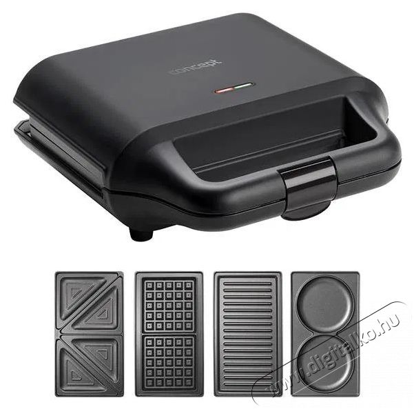 Concept SV3055 4in1 700 W szendvicss&uuml;tő Konyhai term&eacute;kek - Konyhai kisg&eacute;p (s&uuml;t&eacute;s / főz&eacute;s / hűt&eacute;s / &eacute;telk&eacute;sz&iacute;t&eacute;s) - Melegszendvics / gofri s&uuml;tő - 529342