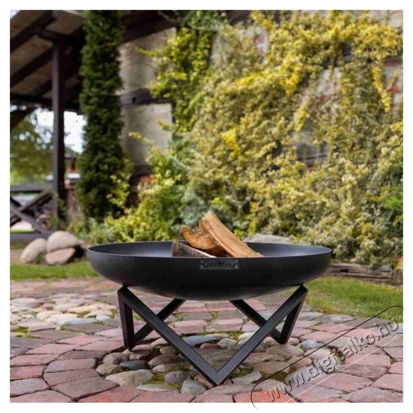 CookKing Santiago k&uuml;lt&eacute;ri tűzrak&oacute; hely, &aacute;tm&eacute;rője 60 cm, magass&aacute;ga 32 cm, ac&eacute;l, fekete H&aacute;ztart&aacute;s / Otthon / K&uuml;lt&eacute;r - K&uuml;lt&eacute;r / kerti term&eacute;k / grill - Kieg&eacute;sz&iacute;tő - 535113