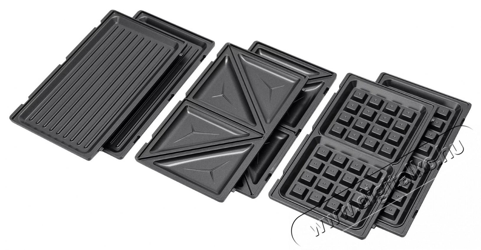 Daewoo szendvicss&uuml;tő, 3 az 1-ben, 800W, tapad&aacute;smentes lapok, cser&eacute;lhető t&aacute;lc&aacute;k, szendvics, gofri, grill, fűtől&aacute;mpa, termoszt&aacute;t, Cool Touch foganty&uacute;, z&aacute;r&oacute; lap Konyhai term&eacute;kek - Konyhai kisg&eacute;p (s&uuml;t&eacute;s / főz&eacute;s / hűt&eacute;s / &eacute;telk&eacute;sz&iacute;t&eacute;s) - Melegszendvics / gofri s&uuml;tő - 533197