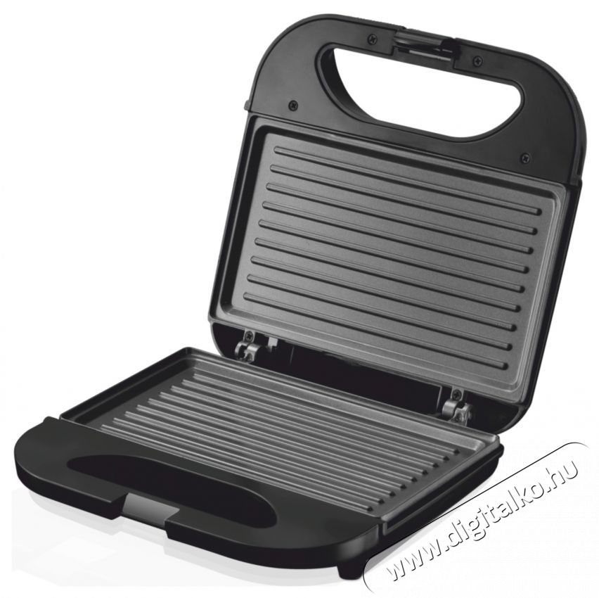 Daewoo szendvicss&uuml;tő, 800 W, tapad&aacute;smentes lapok, termoszt&aacute;ttal szab&aacute;lyozott fűt&eacute;s, CoolTouch foganty&uacute;, r&ouml;gz&iacute;tő fed&eacute;l, fűt&eacute;sjelző l&aacute;mpa, feh&eacute;r Konyhai term&eacute;kek - Konyhai kisg&eacute;p (s&uuml;t&eacute;s / főz&eacute;s / hűt&eacute;s / &eacute;telk&eacute;sz&iacute;t&eacute;s) - Melegszendvics / gofri s&uuml;tő - 533199