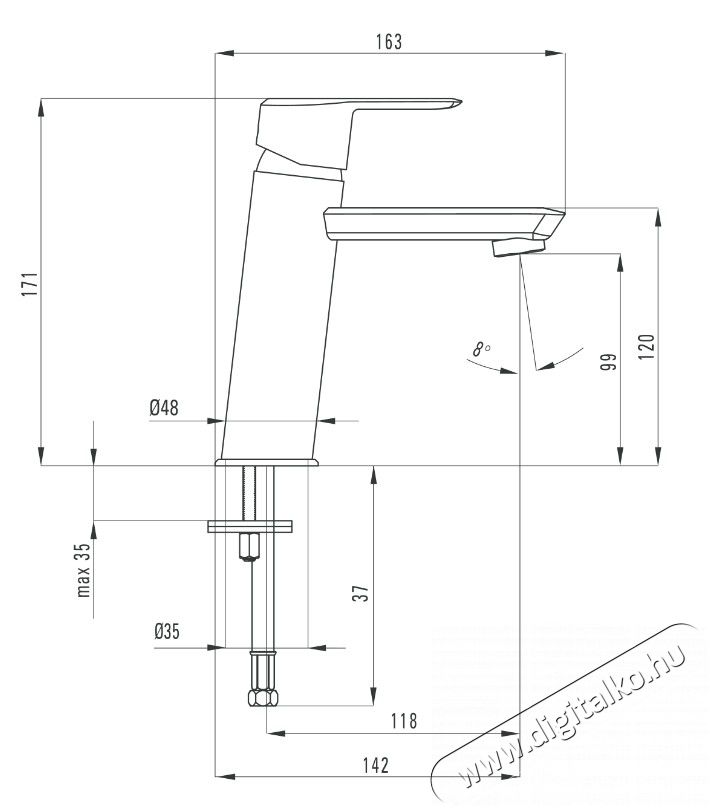 Deante BQAE021M Mosd&oacute; csaptelep H&aacute;ztart&aacute;s / Otthon / K&uuml;lt&eacute;r - F&uuml;rdőszoba / wc - Kieg&eacute;sz&iacute;tő - 372307