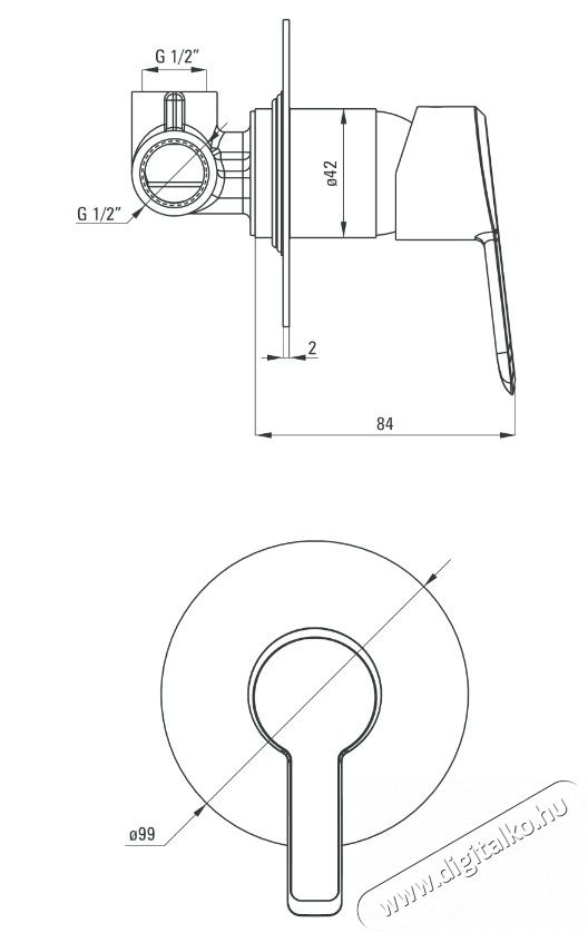 Deante BQA 044L Zuhany csaptelep zuhanyv&aacute;lt&oacute; n&eacute;lk&uuml;l H&aacute;ztart&aacute;s / Otthon / K&uuml;lt&eacute;r - F&uuml;rdőszoba / wc - Kieg&eacute;sz&iacute;tő - 372336