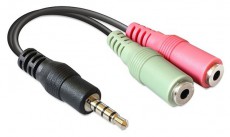 Delock sztereó jack apa 3.5 mm > 2 x Stereo jack anya adapter, 3.5 mm Tv kiegészítők - Kábel / csatlakozó - 3,5mm Jack kábel - 387470