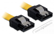 Delock SATA sárga, egyenes/egyenes csatl. (fémlappal), 30 cm-es összekötő kábel Iroda és számítástechnika - Számítógép tartozék - SATA kábel - 387689