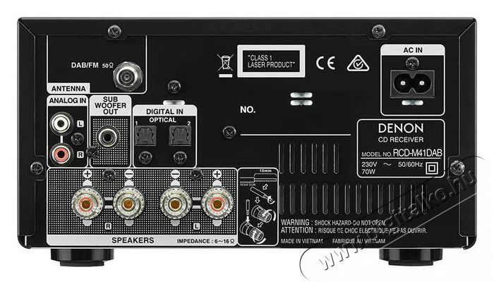 Denon RCD-M41 DAB+ sztere&oacute; CD/r&aacute;di&oacute;erős&iacute;tő - fekete Audio-Video / Hifi / Multim&eacute;dia - Hifi - Sztere&oacute; - CD / DVD / Multim&eacute;dia lej&aacute;tsz&oacute;s r&aacute;di&oacute;erős&iacute;tő - 319216