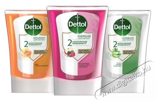 Dettol ut&aacute;nt&ouml;ltőkever&eacute;k &eacute;rint&eacute;smentes adagol&oacute;hoz, 3x250 ml H&aacute;ztart&aacute;s / Otthon / K&uuml;lt&eacute;r - F&uuml;rdőszoba / wc - Foly&eacute;kony szappan - 537765
