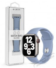 Devia ST364532 Apple Watch 42/44/45/49mm kék szilikon sport szíj Mobil / Kommunikáció / Smart - Okos eszköz - Egyéb okos eszköz - 479077