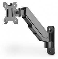 DIGITUS gázrugós fali univerzális (VESA 75 / 100) 1-es fekete monitor tartó konzol Tv kiegészítők - Fali tartó / konzol - Fali tv tartó - 393237
