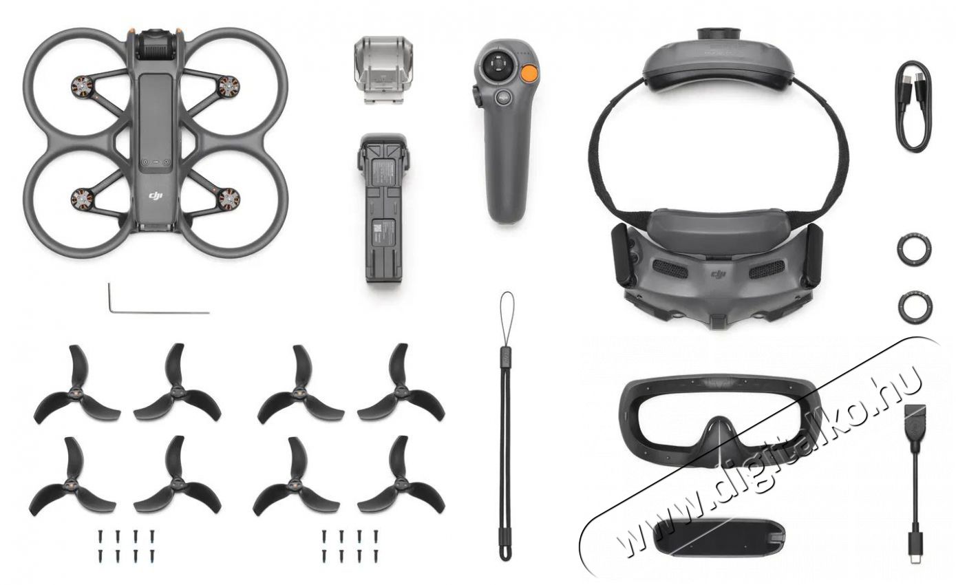 DJI Avata 2 Fly More Combo (Single Battery) F&eacute;nyk&eacute;pezőg&eacute;p / kamera - Dr&oacute;n - Dr&oacute;n - 505828
