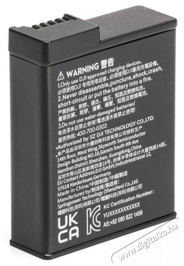 DJI Osmo Action Extreme Battery F&eacute;nyk&eacute;pezőg&eacute;p / kamera - Sport kamera tartoz&eacute;kok - Akkumul&aacute;tor / t&ouml;ltő - 519962