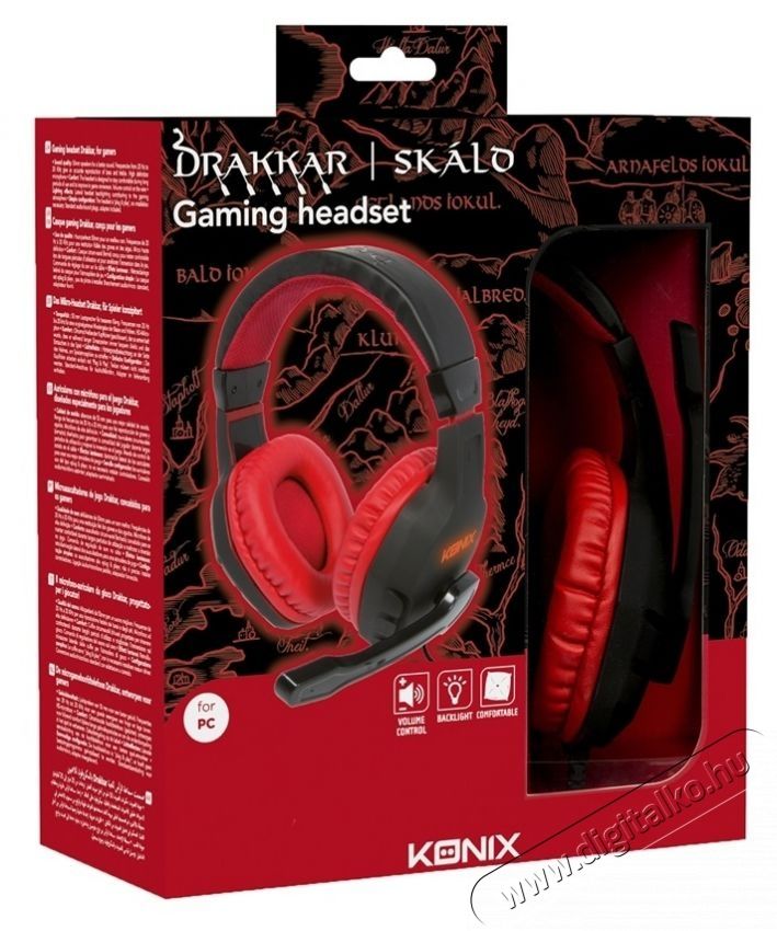 Drakkar Skald gamer headset Audio-Video / Hifi / Multim&eacute;dia - F&uuml;l &eacute;s Fejhallgat&oacute;k - Fejhallgat&oacute; mikrofonnal / headset - 496874